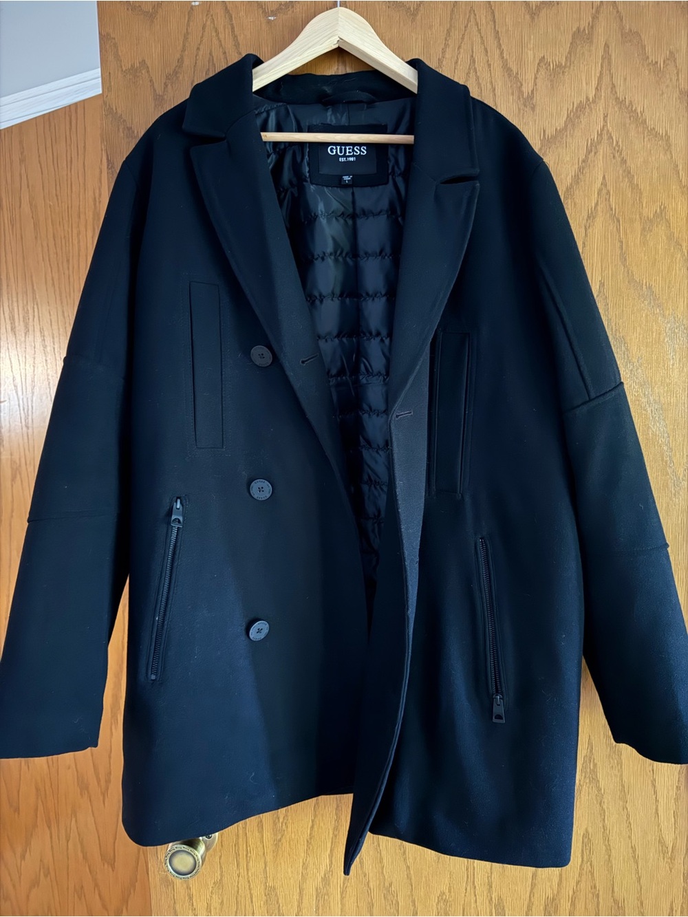 Men’s Guess Wool Blend Peacoat